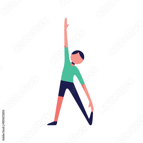 A person is stretching