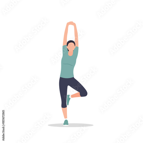 A person is stretching