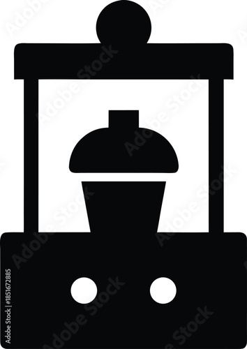 popcorn maker silhouette vector illustration on transparent background