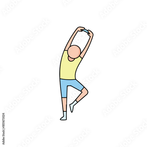 A person is stretching