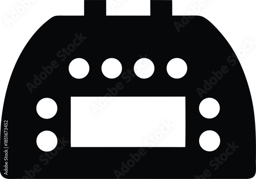 uv nail lamp silhouette vector illustration on transparent background