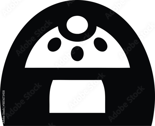 uv nail lamp silhouette vector illustration on transparent background