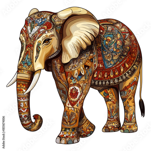 thai elephant, songkran festival, festival, animal, vector, transparent background, elephant, decoration, isolated, asia, traditional, thailand, culture, nature, symbol, art