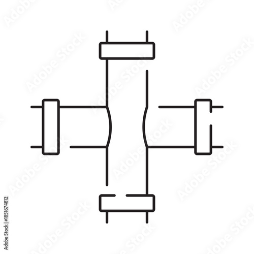 Industrial Pipeline System with Valves and Connectors