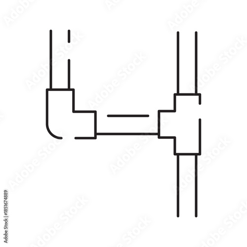 Industrial Pipeline System with Valves and Connectors