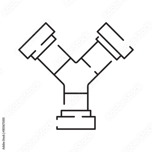 Industrial Pipeline System with Valves and Connectors