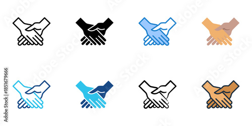 Counseling icons set multiple style collection. 
