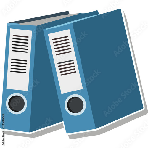 Two Blue Ring Binders for Document Organization