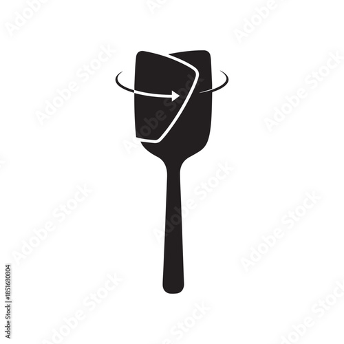 Flexible spatula icon illustrating easy cleaning and adaptable kitchen tool use