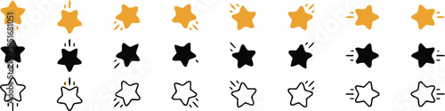 Star icons: An abstract arrangement of stars, representing concepts like rating, feedback, achievement, or ranking, appealing to design and user interface.
