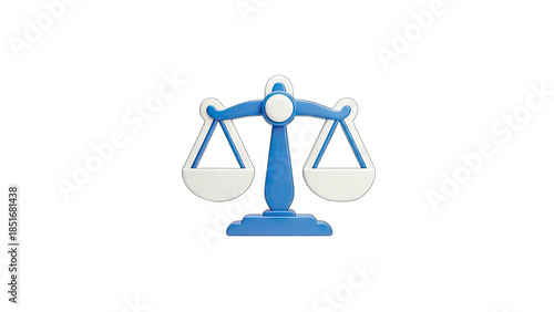 Scales of Justice Icon on White Background
