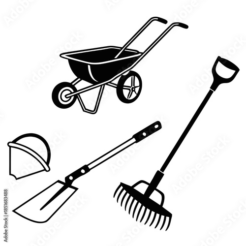 Garden tools illustration