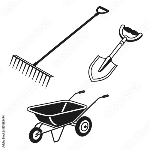 Garden tools illustration