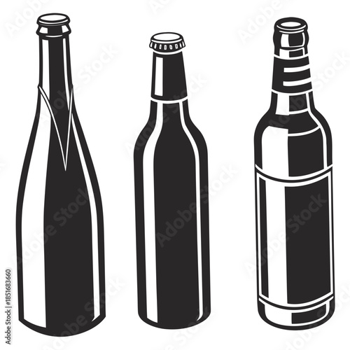 Three different bottle designs