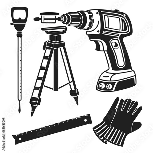 Construction tools and safety gear