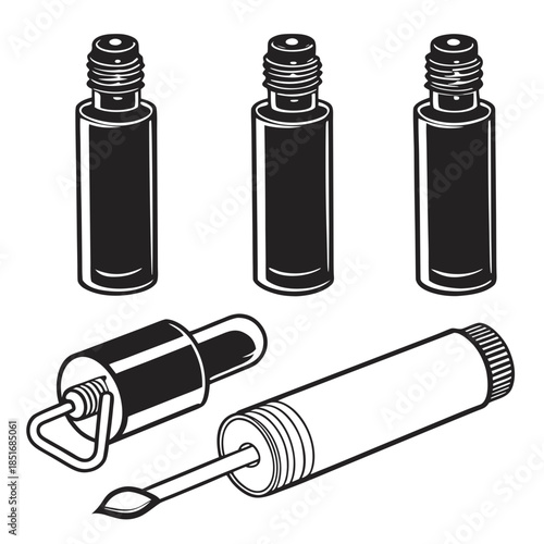 Collection of cosmetic tubes