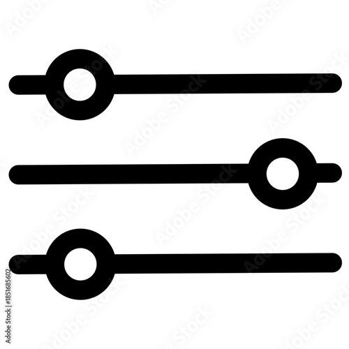 Sliders or filter controls icon