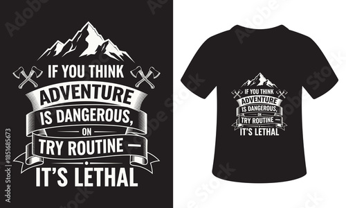 Adventure graphic tee design