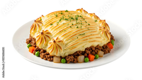 Shepherd's pie png mashed potato topping png british comfort food png savory meat pie png transparent background image