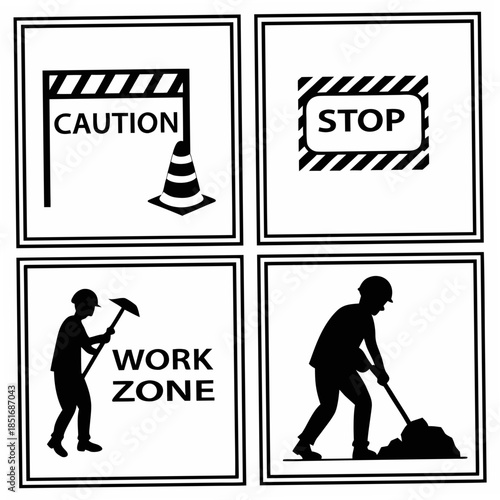Construction safety signs