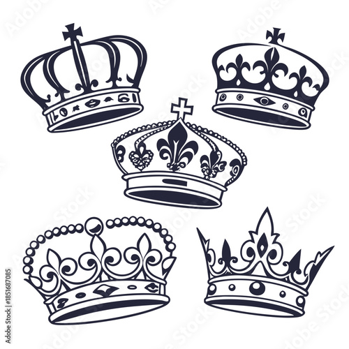 Collection of ornate crowns