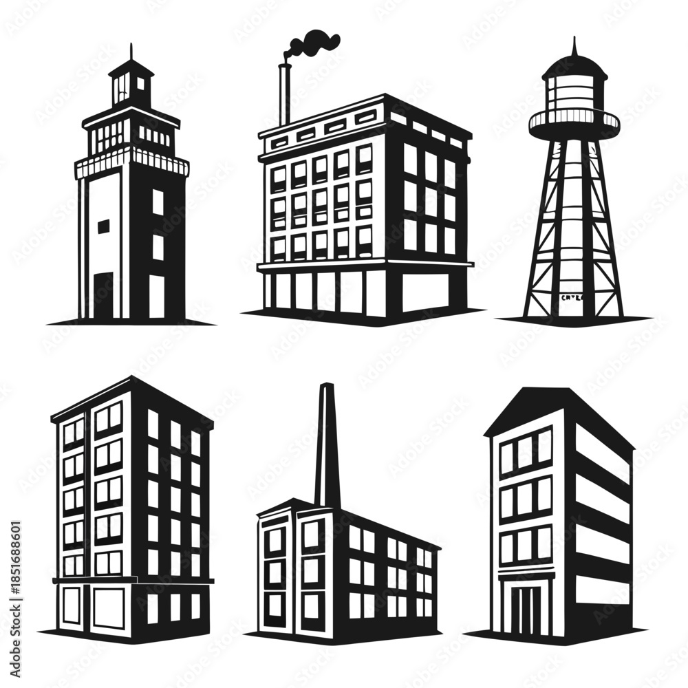 Fototapeta premium Industrial buildings