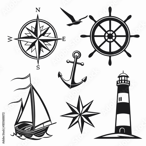 Nautical symbols collection