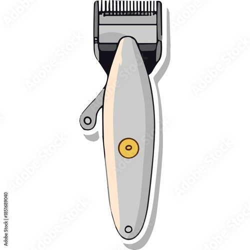 Vector Illustration of a Cordless Hair Clipper