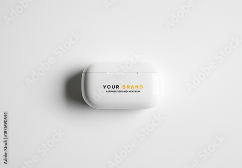 Airpod Brand Name and Logo Mockup Template