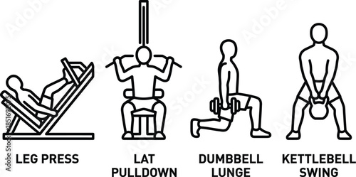 Strength training infographic elements vector illustration for fitness