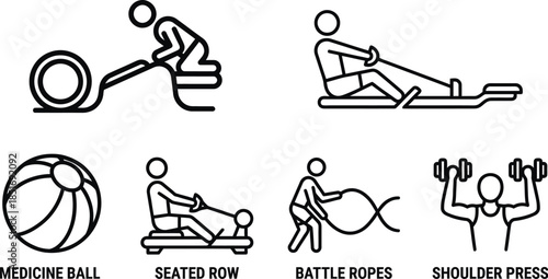 Strength training infographic elements vector illustration for fitness