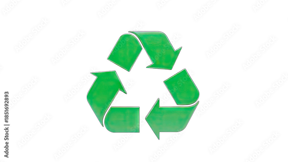 Fototapeta premium Recycling Symbol Isolated on White Background