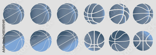 Sports ball silhouettes, tennis ball vector, basketball icon, athletic graphic set