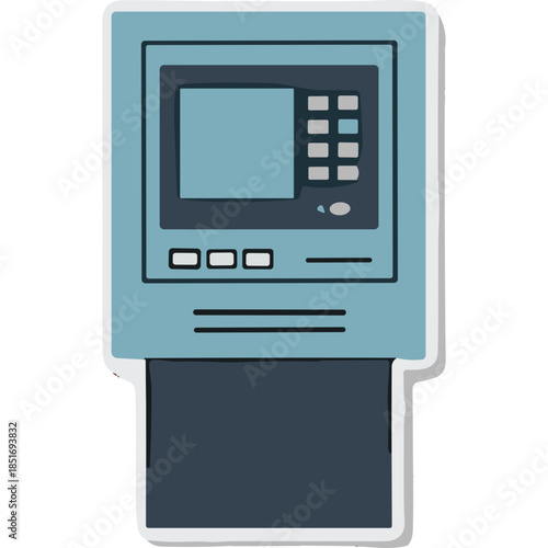 Vector Illustration of an ATM Machine