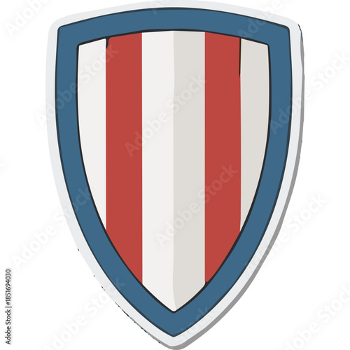 Vector Shield Emblem with Red, White, and Blue Stripes Free Download Vector Shield Emblem with Red, White, and Blue Stripes - GFXLoad