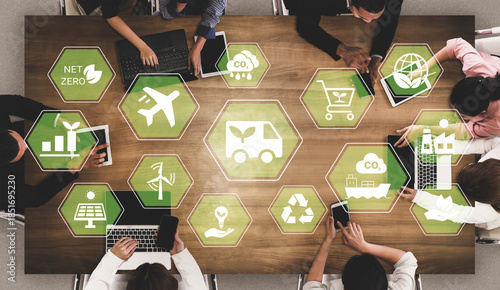 Photography Green energy network supports sustainability, reduces carbon emissions, and prom