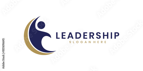 Leadership logo design, people logo concept icon
