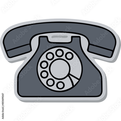 Vintage Rotary Dial Telephone Icon