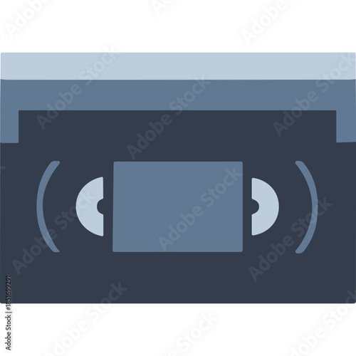 Vintage VHS Tape Icon: Retro Media and Nostalgia