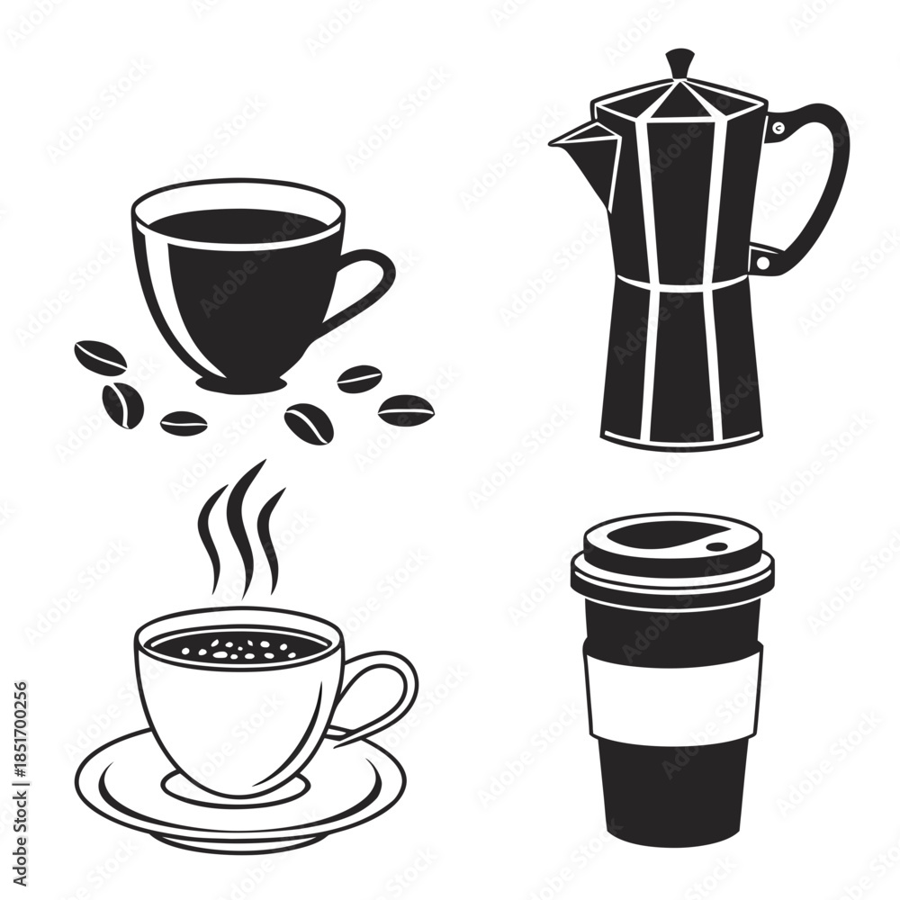 Obraz premium Coffee icon set