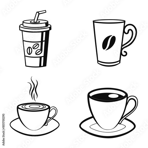 Coffee cups illustration