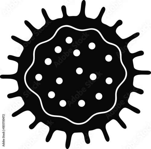 Cell Membrane Silhouette Vector Art Illustration