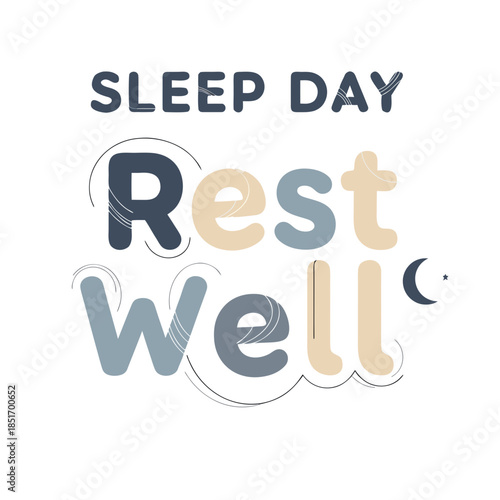 Embrace a day of profound relaxation and peaceful slumber with this cozy illustration promoting rest, well-being, and a tranquil lifestyle