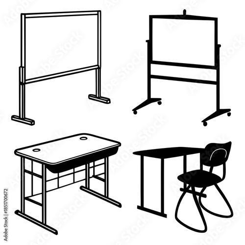 Office furniture setup