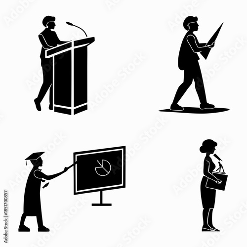 Professional and academic silhouettes