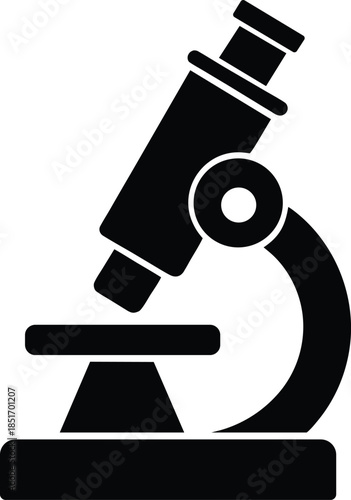 Electron Microscope silhouette vector art Illustration