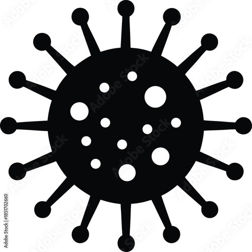 Rabies Virus silhouette vector art Illustration