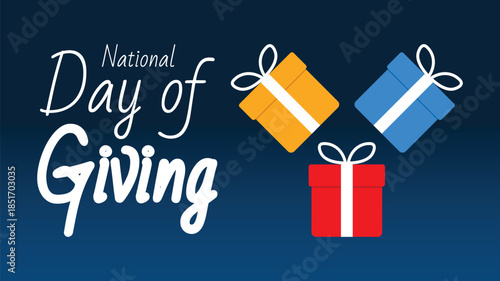 National Day of Giving, Charity and Kindness Concept