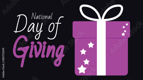 National Day of Giving, Charity and Kindness Concept