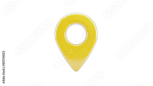 Free Download Yellow Location Pin Icon on White Background - GFXLoad
